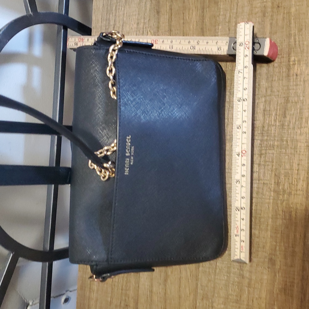 Henri Bendel Black Crossbody Bag with Gold Chain - Picture 6 of 14
